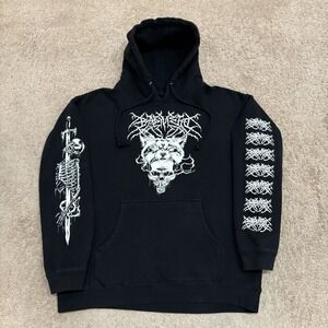 BabyMetal Tour Hoodie Men Medium Black 2024 Death Metal Band Pullover Sweatshirt